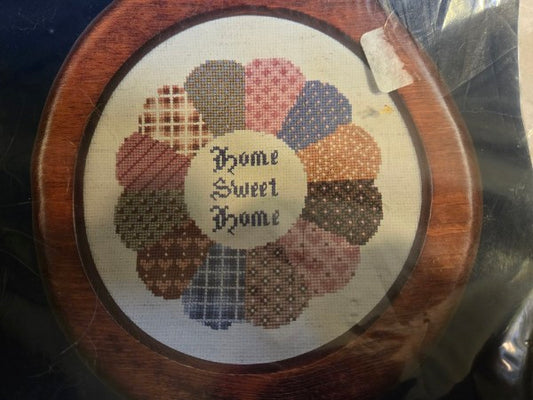  Vintage 1985 Dale Burdett Cross Stitch Kit Dresden Plate Home Sweet Home CK232