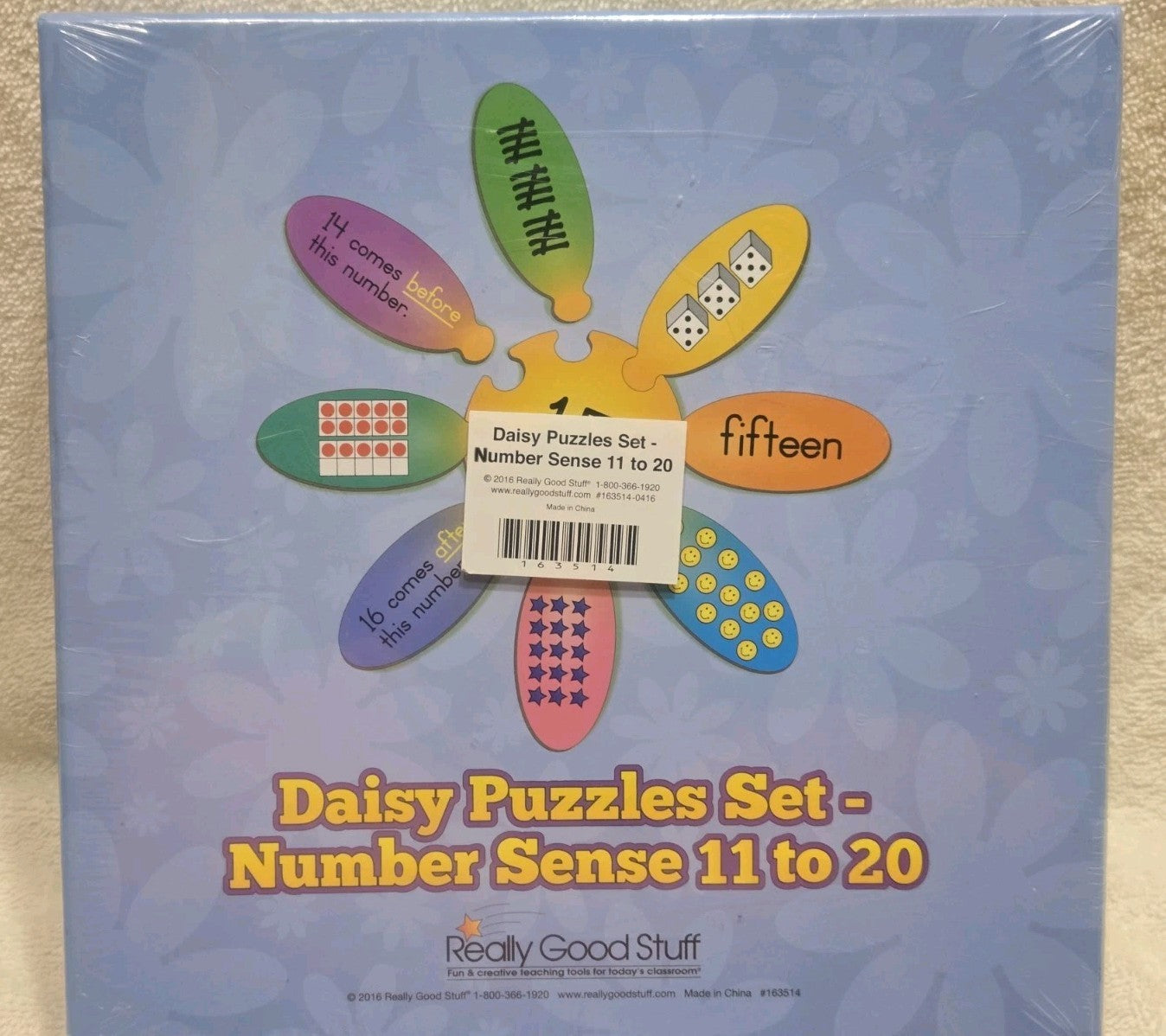 REALLY GOOD STUFF DAISY PUZZLES SET - NUMBERS 11 TO 20 LEARNING EDUCATIONAL GAME
