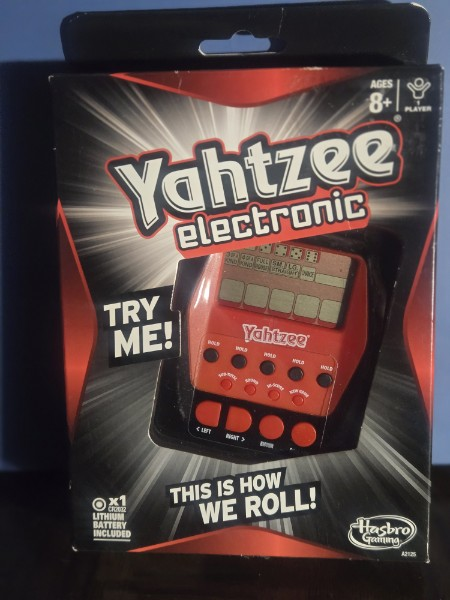 Yahtzee Electronic Hand-Held Portable Game Red & Black A2125 Hasbro 2012 New in box