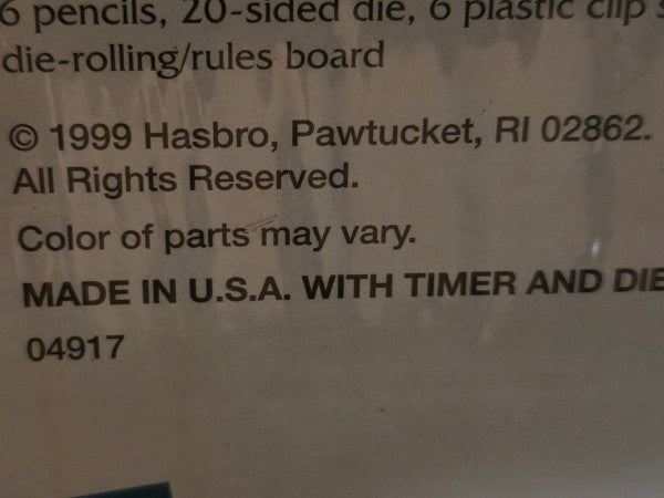 VINTAGE 1999 THE GAME OF SCATTERGORIES HASBRO - GET TOGETHER GAMES PARTY FAMILY FUN GAME SEALED