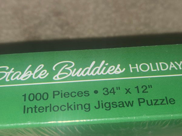 Share Stable Buddies Horse Holiday Jigsaw Puzzle 1000 Piece Linda Picken Panoramic NEW