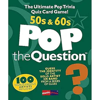 50's & 60's POP the QUESTION? Pop Music Trivia Quiz Card Game Guess the Artist new factory sealed!