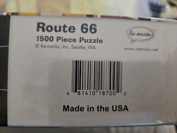 Re-marks Route 66 Jigsaw Puzzle 1500 Piece Americana Diner Collage Sealed New