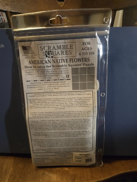 American Native Flowers  - Scramble Squares Perhaps the worlds most challenging 9-piece brainteaser puzzles 1998 new sealed (Copy) (Copy)