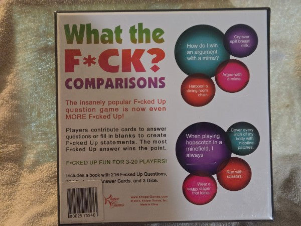 What the F*CK? Comparisons Party Board Game – Factory Sealed 2014 Kheper Games