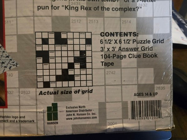 World's Largest Crossword Puzzle Age Grade 14 Years and up new sealed