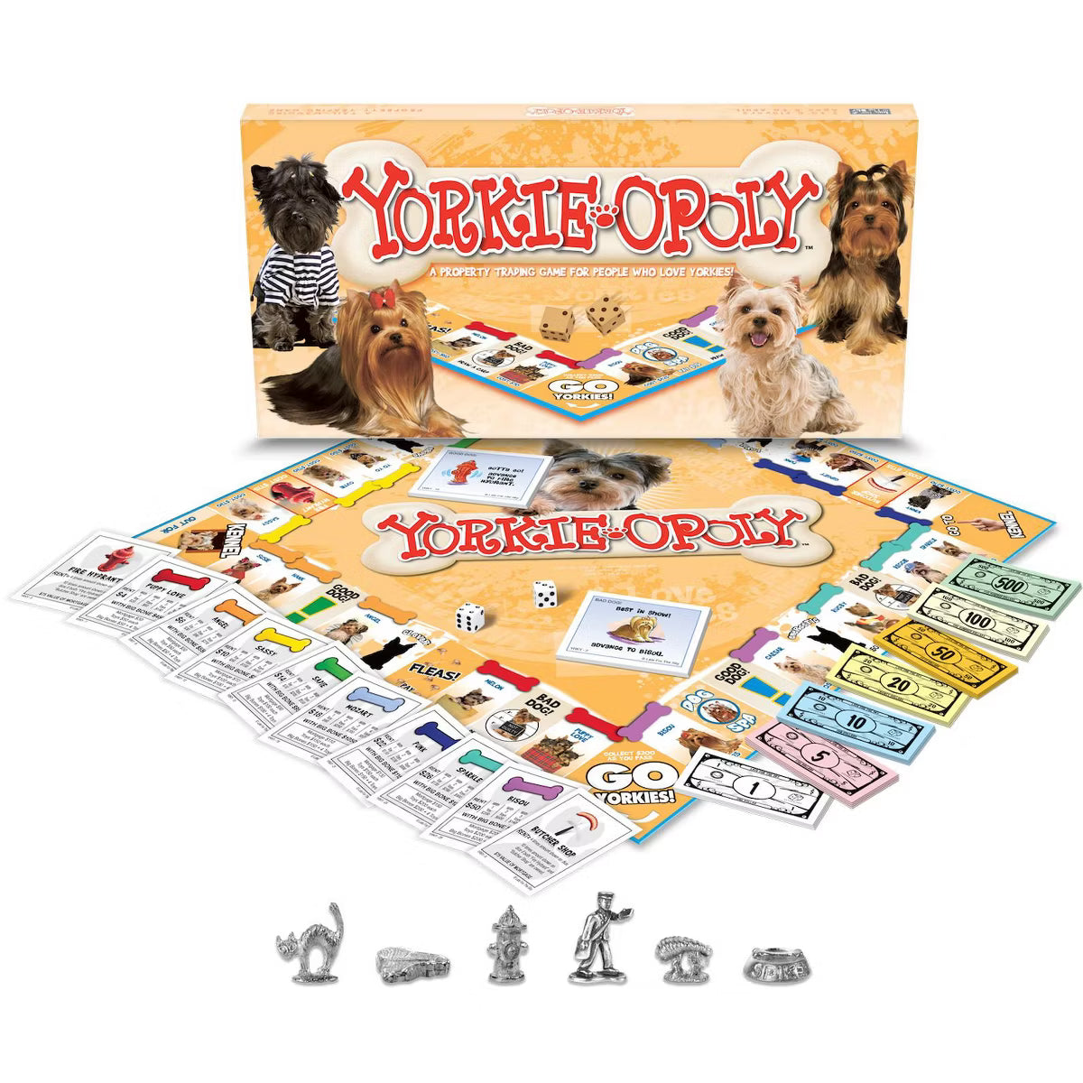 Yorkie - opoly  (monopoly) a property trading game for people who love their Yorkies. New
