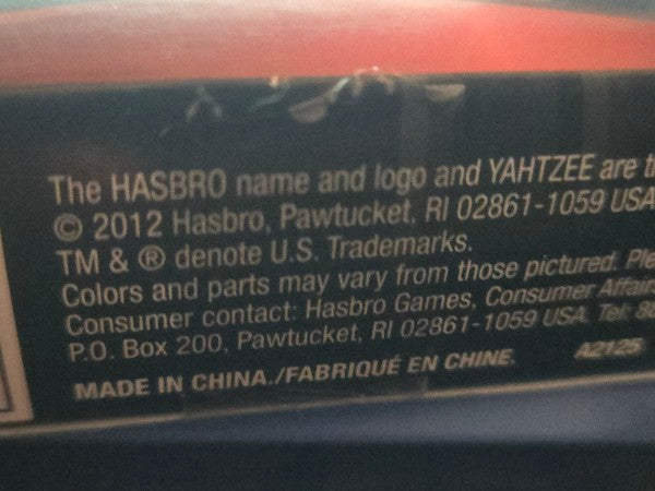 Yahtzee Electronic Hand-Held Portable Game Red & Black A2125 Hasbro 2012 New in box