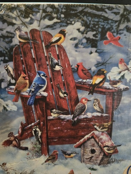 Cobble Hill Adirondack Birds 1,000 Piece Jigsaw Puzzle great winter scene new sealed