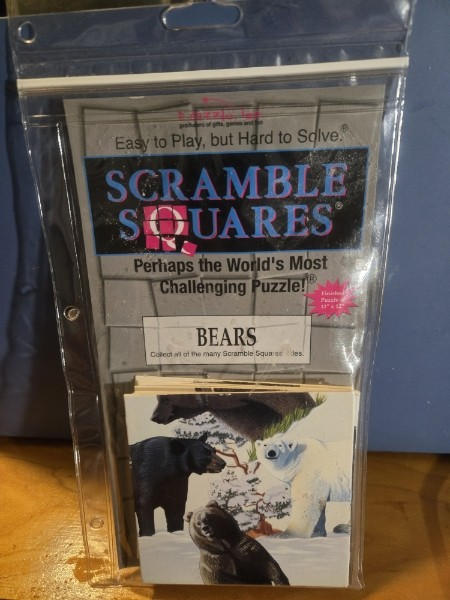 BEARS - Scramble Squares Perhaps the worlds most challenging 9-piece brainteaser puzzles 1998 new sealed