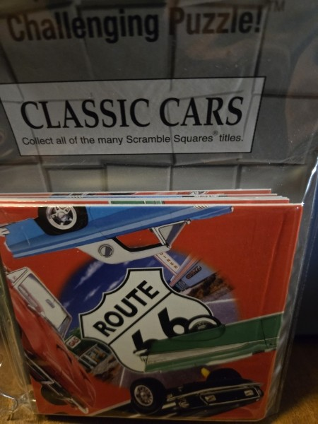 Classic Cars (rt. 66)  - Scramble Squares Perhaps the worlds most challenging 9-piece brainteaser puzzles 1998 new sealed (Copy)