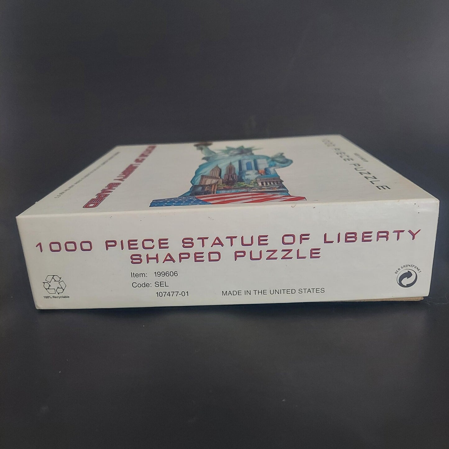 Statue of Liberty Shaped Jigsaw Puzzle 1000 Pc Vintage NYC Twin Towers NEW Sealed