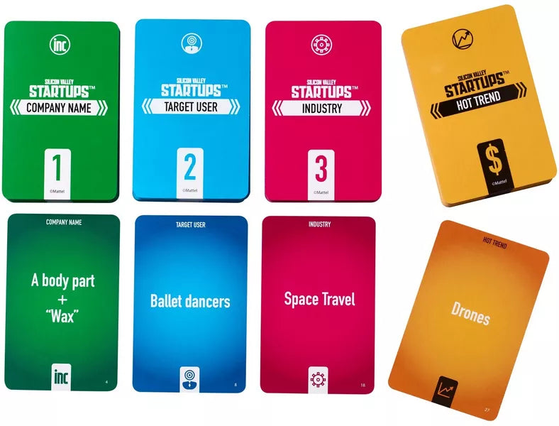 Silicon Valley Start Ups Adult Party Game Pitch your company to the investors. MATTEL games new