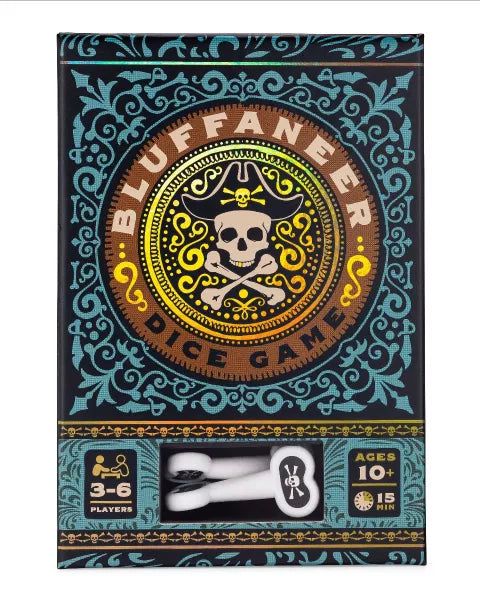 Bluffaneer Dice Game Pirates Treasure Bone Dice Strategy for 3-6 players new factory sealed