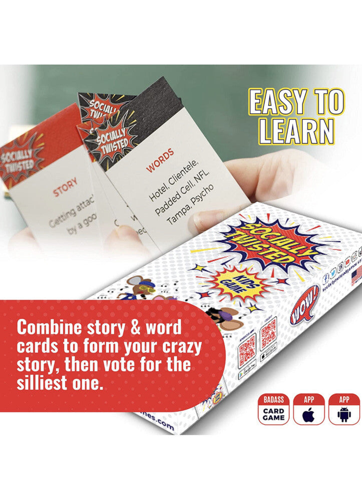 SOCIALLY TWISTED Kids Edu-Tainment Party Game Fun Card Game For Kids NEW/SEALED 2019