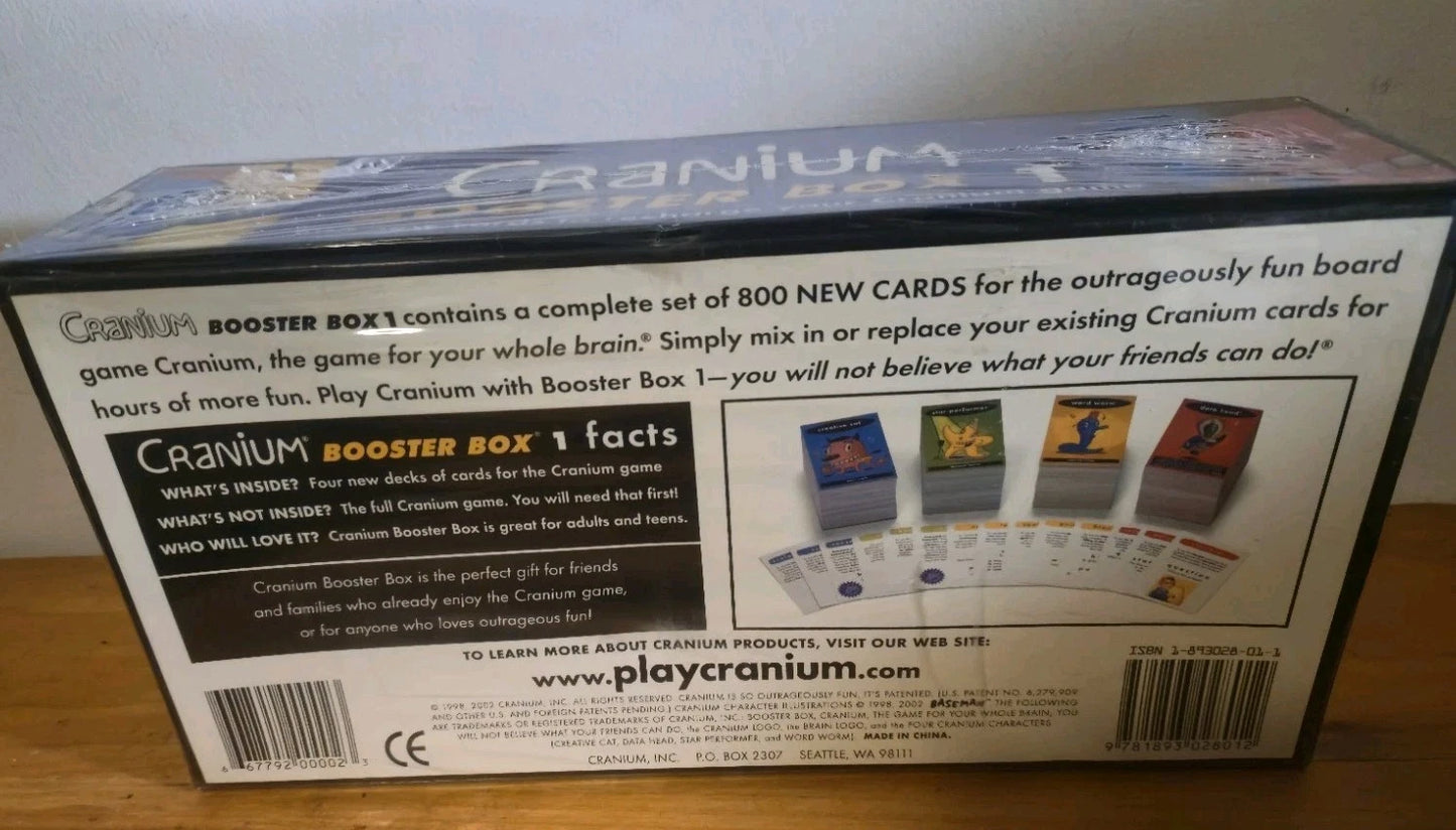 CLASSIC CRANIUM BOOSTER BOX 1 , 4 NEW DECKS OF CARDS (800 TOTAL) ADULT TEEN GAME