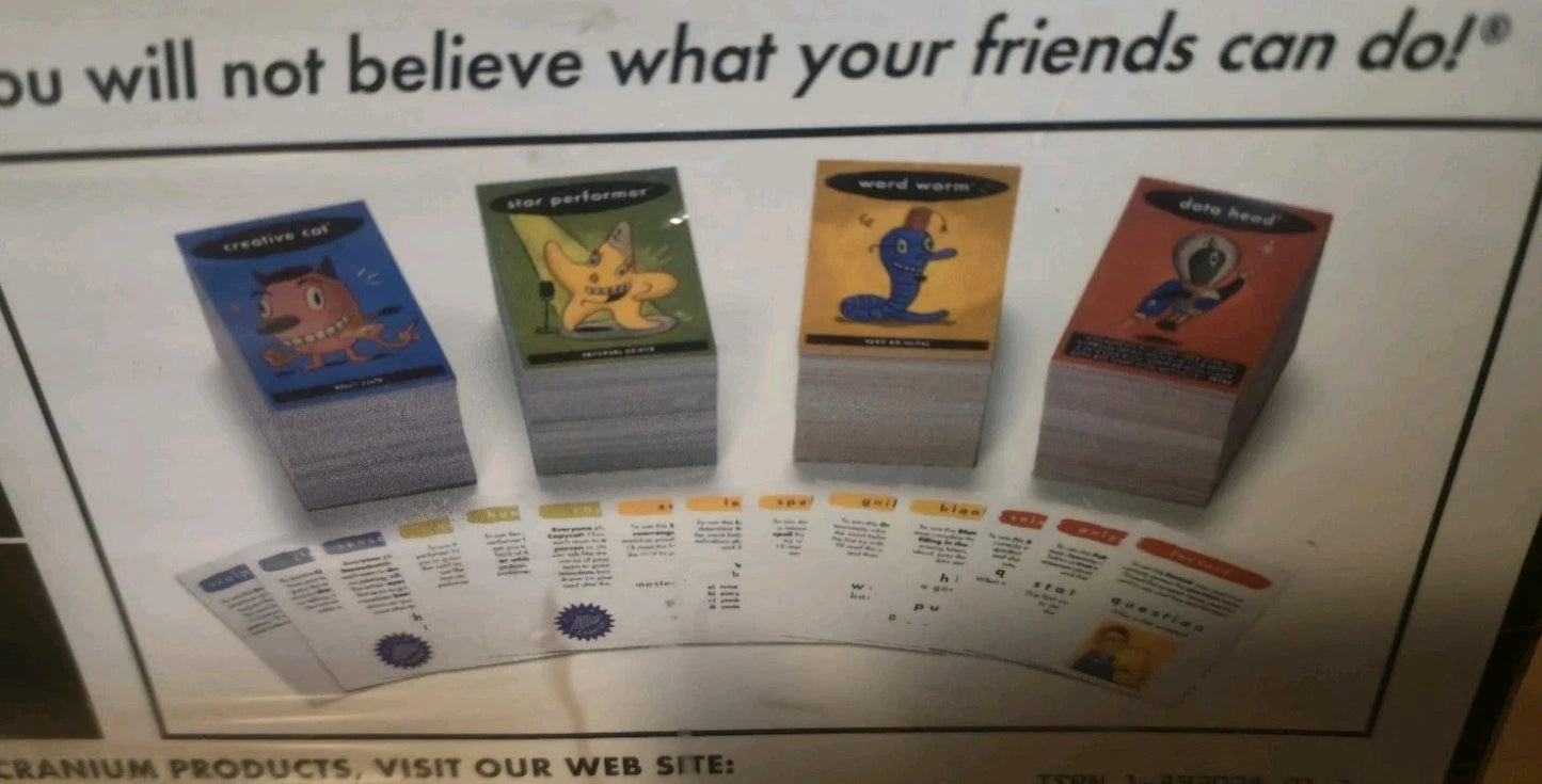 CLASSIC CRANIUM BOOSTER BOX 1 , 4 NEW DECKS OF CARDS (800 TOTAL) ADULT TEEN GAME