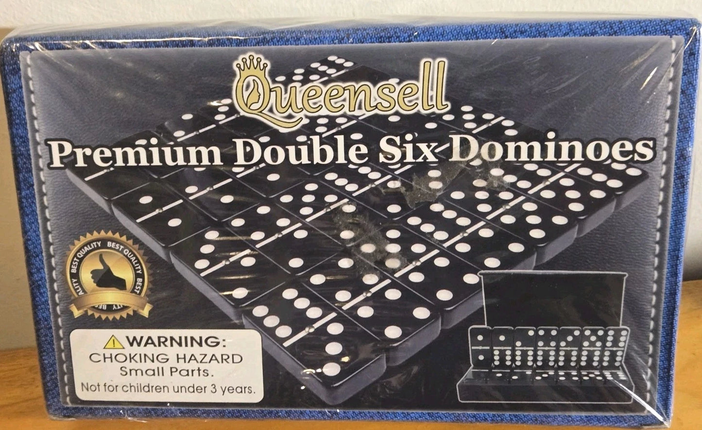 Queensell High Quality Double Six Domino game set. 28 total Dominos. New Sealed