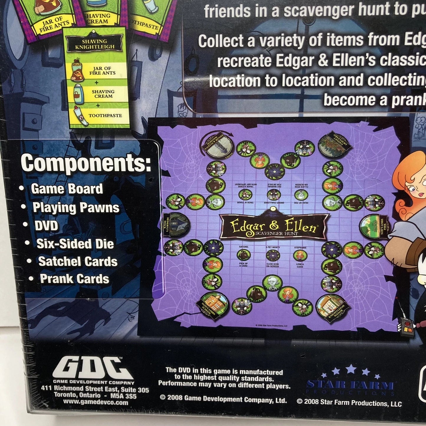 GDC Edgar & Ellen Scavenger Hunt Dvd Board 2008. new factory sealed