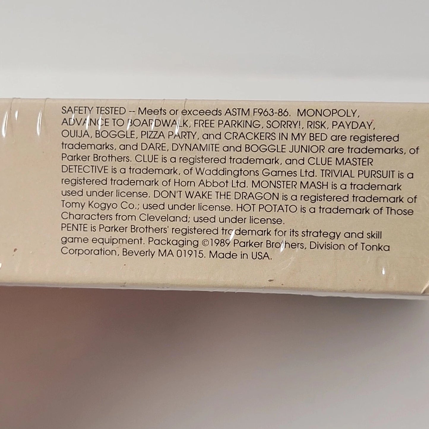 PARKER BROTHERS PENTE GAME. RARE 1989 GAME $1.99 PROMOTION BOX EDITION NEW SEALED