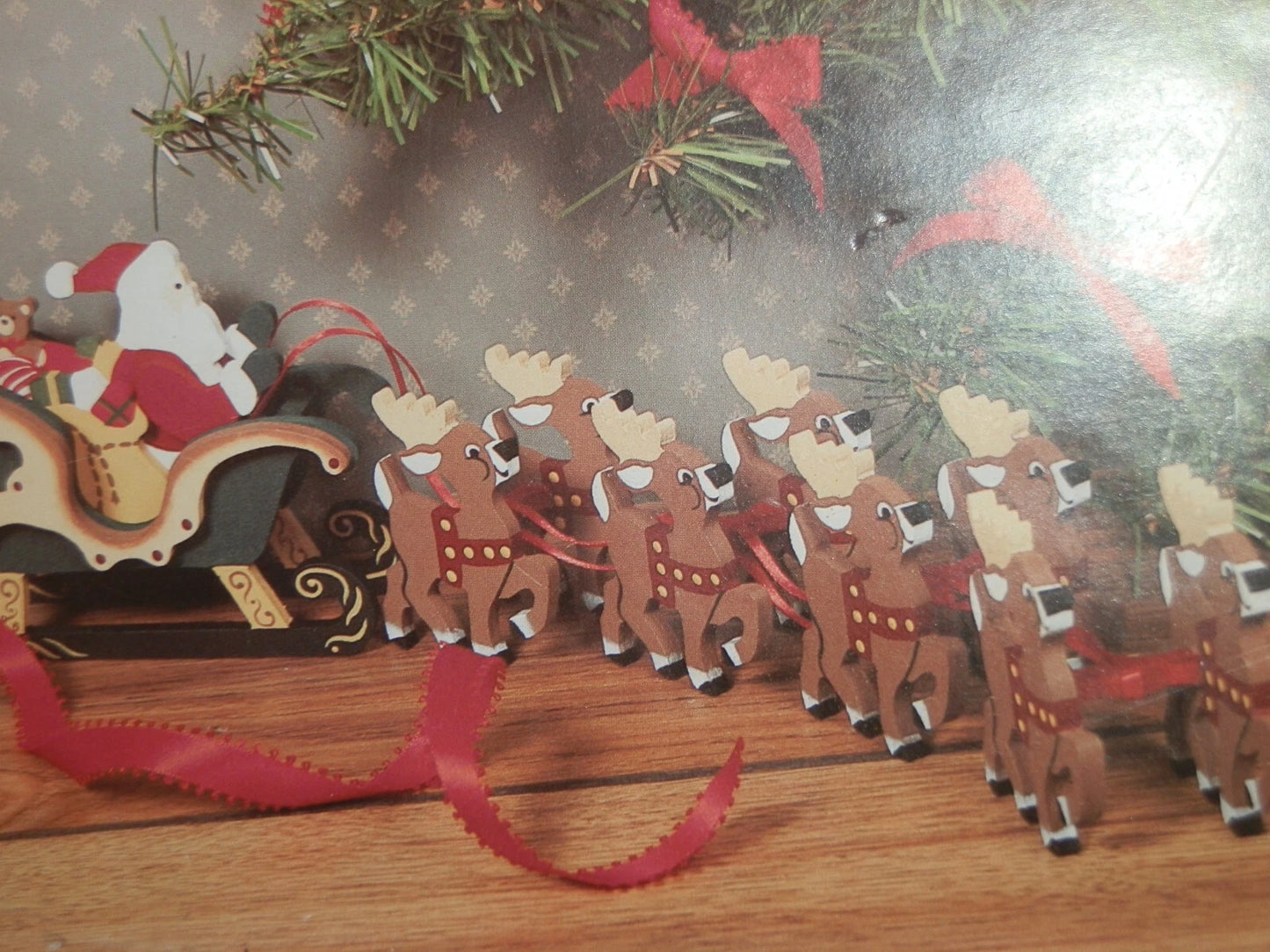 POP N PAINT SANTA SLEIGH WOODEN CHRISTMAS CRAFT SET SANTA & REINDEER CPW719 NEW