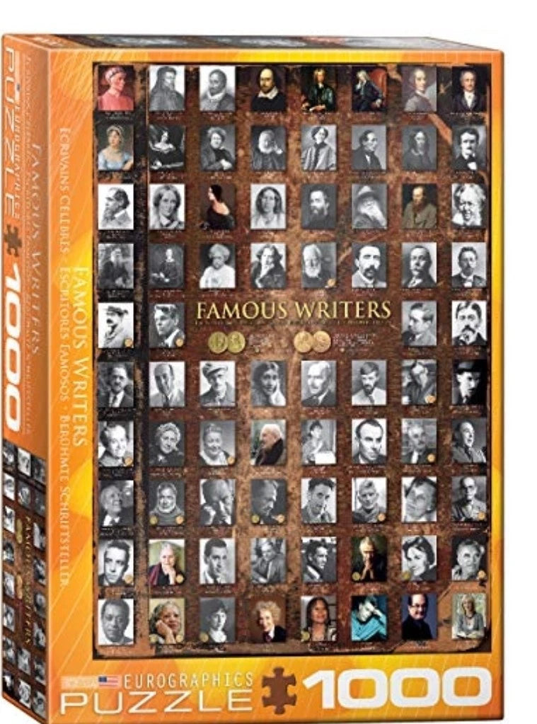 "FAMOUS WRITERS" EUROGRAPHICS 1000 PC PUZZLE FEATURING THE GREATEST AUTHORS  NEW