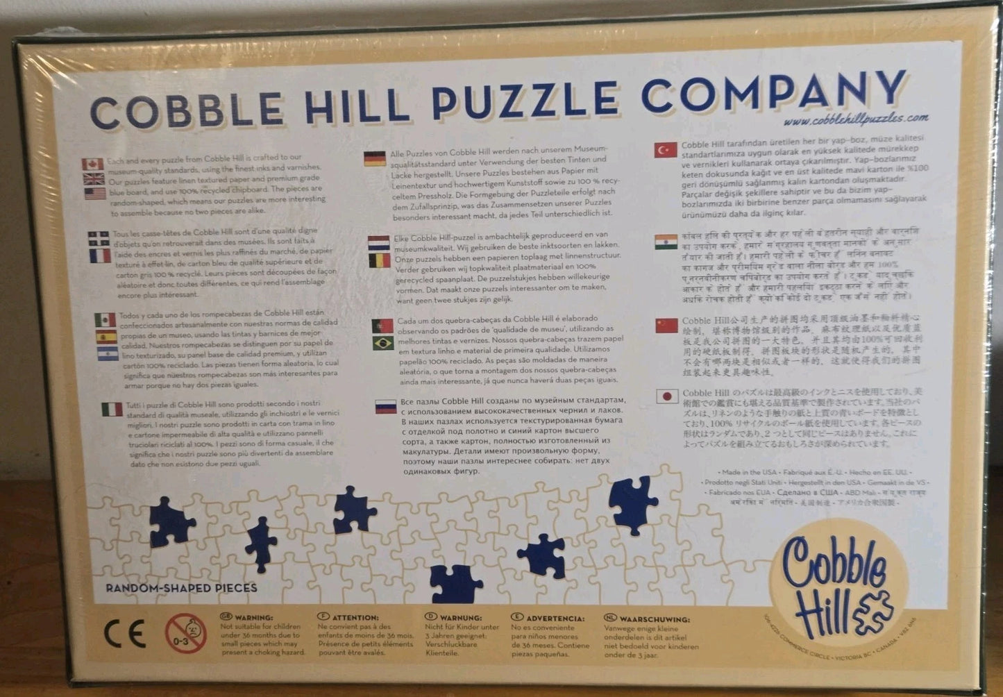 COBBLEHILL TOTEM POLE IN THE MIST  WITH RAVEN 1000 PC PUZZLE & FREE POSTER NIB