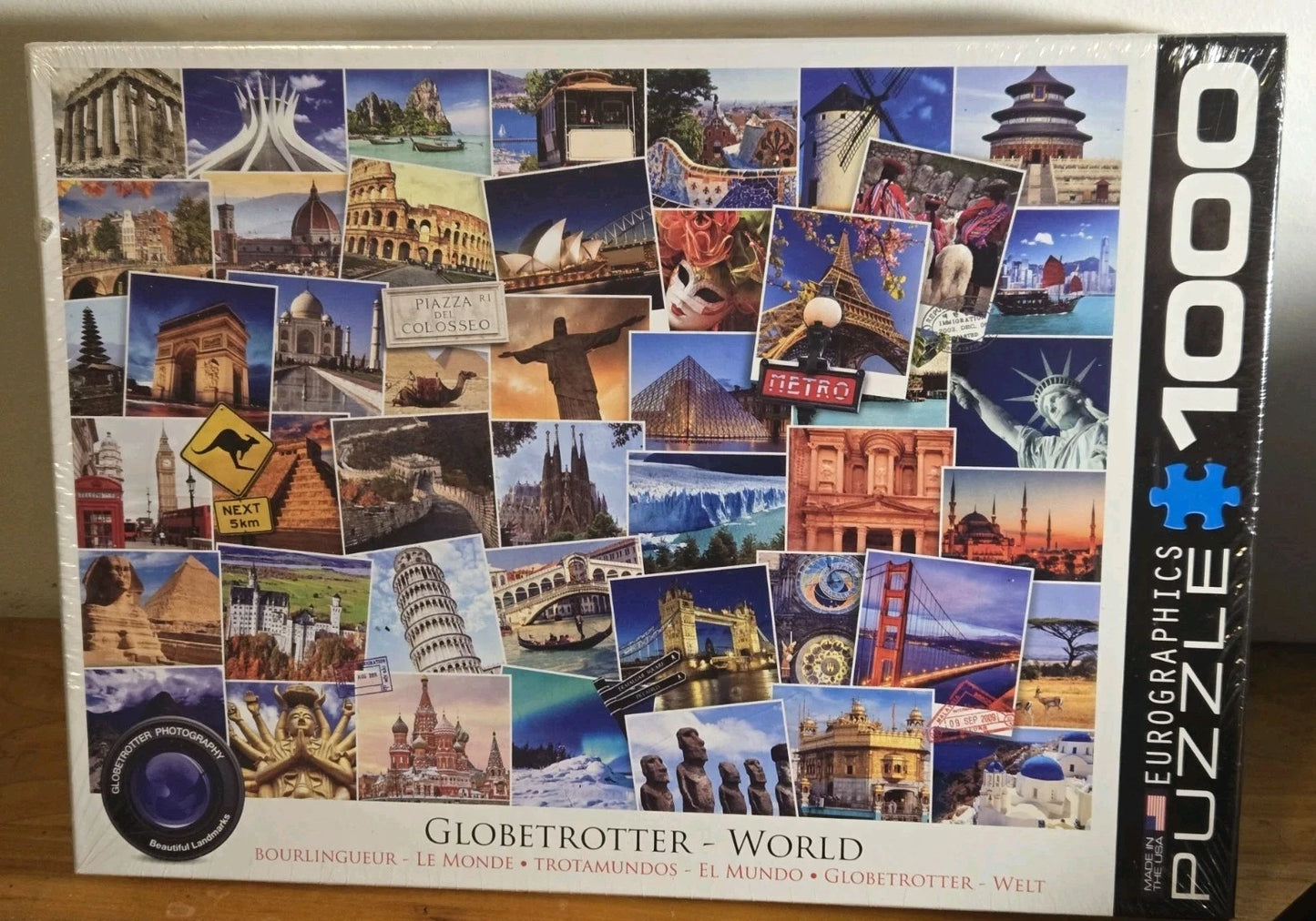 EUROGRAPHICS GLOBETROTTER BEAUTIFUL LANDMARKS OF THE WORLD 1000 PC PUZZLE USA
