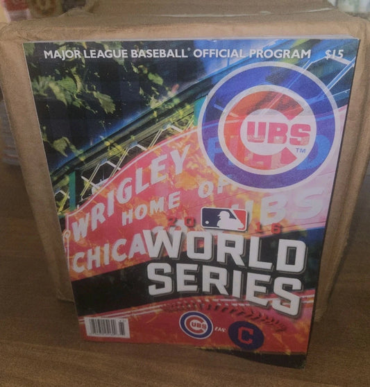 CHICAGO CUBS VS CLEVELAND INDIANS MLB OFFICIAL 2016 WORLD SERIES PROGRAM UNREAD still in Factory boxes