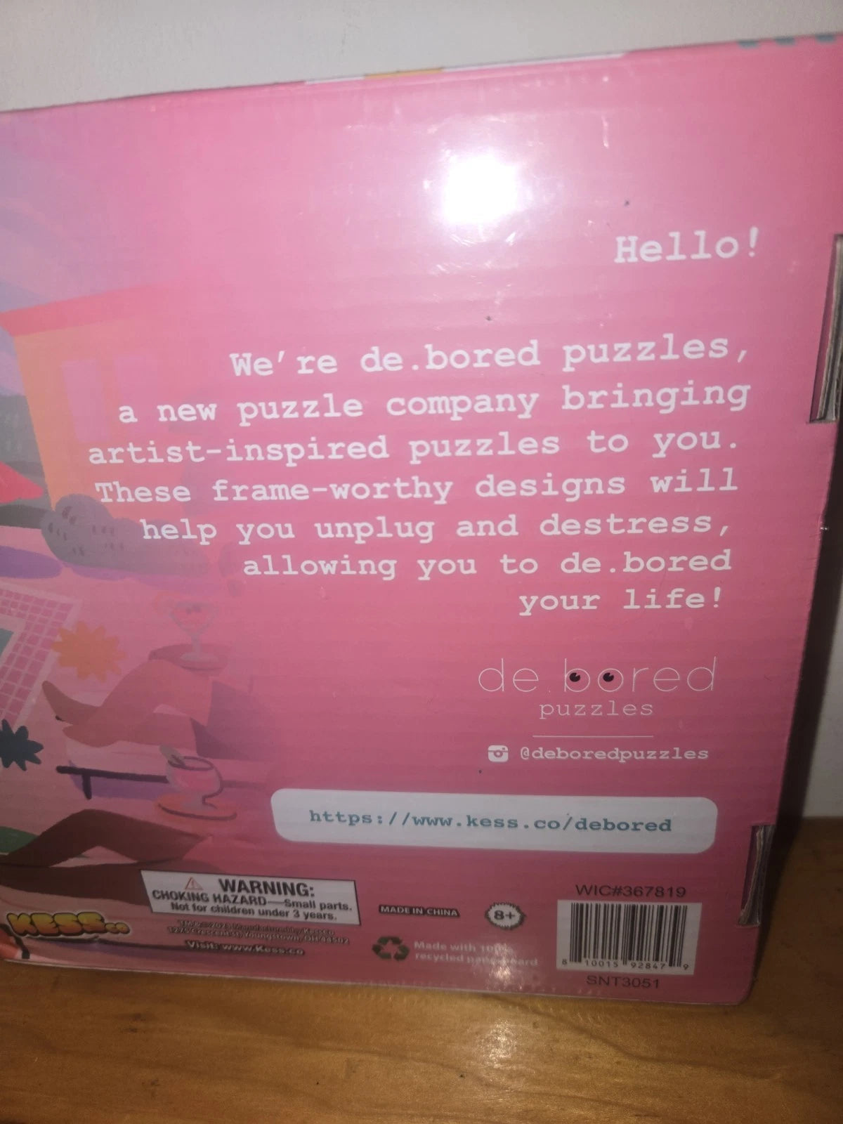 De Board 500 Pc Jig Saw Puzzle "Palm Springs" Poolside Vacation Picture New Seal