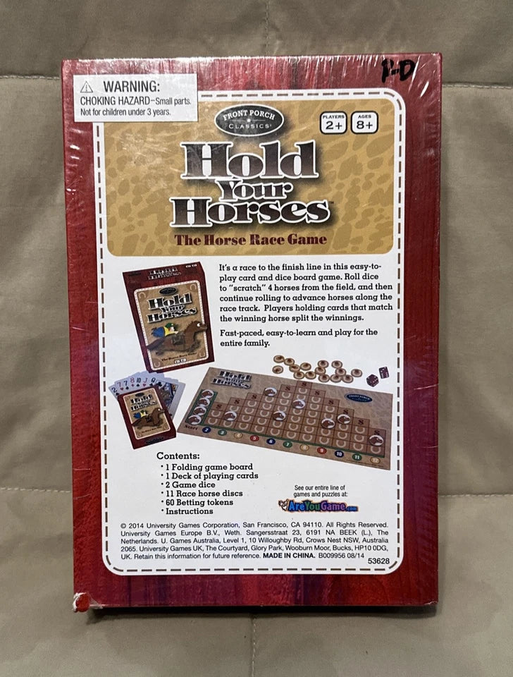 Hold Your Horses The Horse Race Game Front Porch Classics NIB sealed