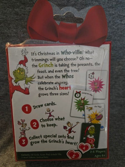 Dr. Seuss Grinch Grow Your Heart Card Game Factory Sealed Goliath 2024 New