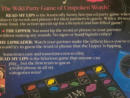 Vtg 1990 Read My Lips Board Game Wild Party Game Of Unspoken Words- Factory Sealed New - Pressman Rare Nos