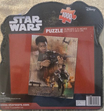 Star Wars The Force Awakens 1000 Piece Puzzle Finn Cardinal Shape Tin NEW Sealed