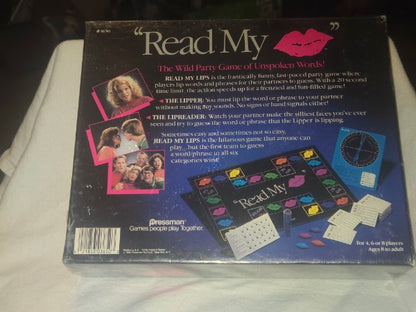 Vtg 1990 Read My Lips Board Game Wild Party Game Of Unspoken Words- Factory Sealed New - Pressman Rare Nos