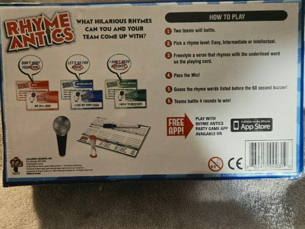 Rhyme Antics The Hilarious Rhyming Vocabulary Game Party Game Factory Sealed