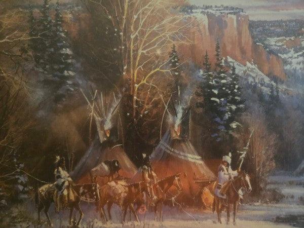 Rare - Retired 1000 Pc Light Up Puzzle Fireside Tipis [Teepee} Indians - Native American Scene New Sealed