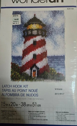 Wonderart Caron Sailors Beacon Latch Hook Kit Lighthouse Rug Sealed 15x20 426158