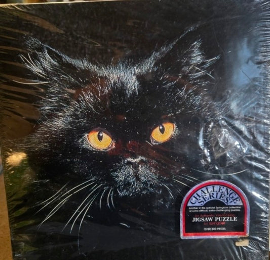 1977 Vintage Springbok Challenger series Black Cat “Midnight" 500+ puzzle New sealed