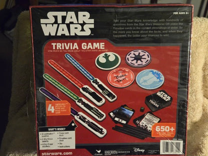 Star Wars Trivia Game – 650+ Questions & Lightsaber Puzzles – New & Sealed