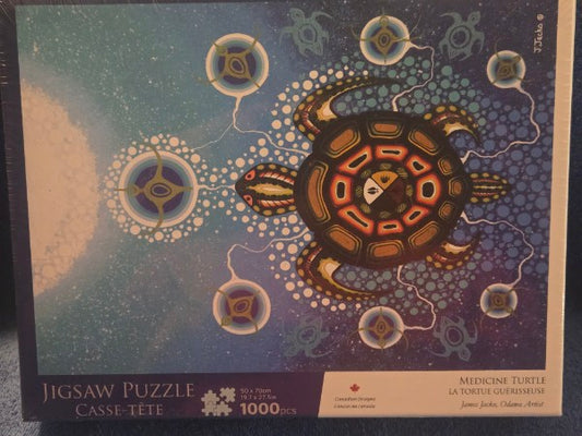 Medicine Turtle 1000pc Jigsaw Puzzle - James Jacko Odawa Artist - Oscardo NEW
