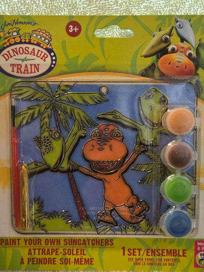 Jim Henson Dinosaur Train Paint Your Own Suncatcher Craft Set Lot of 2 PBS Kids