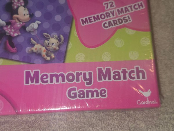 Share Disney Minnie Mouse Memory Match Game 72 Cards Cardinal Disney Junior NEW Sealed