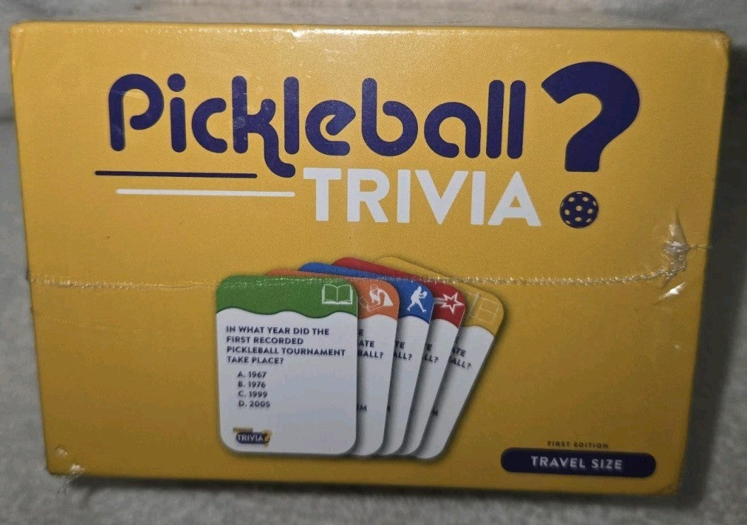 FUN TRIVIA GAME FIR PICKLEBALL PLAYERS & ENTHUSIASTS TRAVEL SIZE 200 CARDS NEW