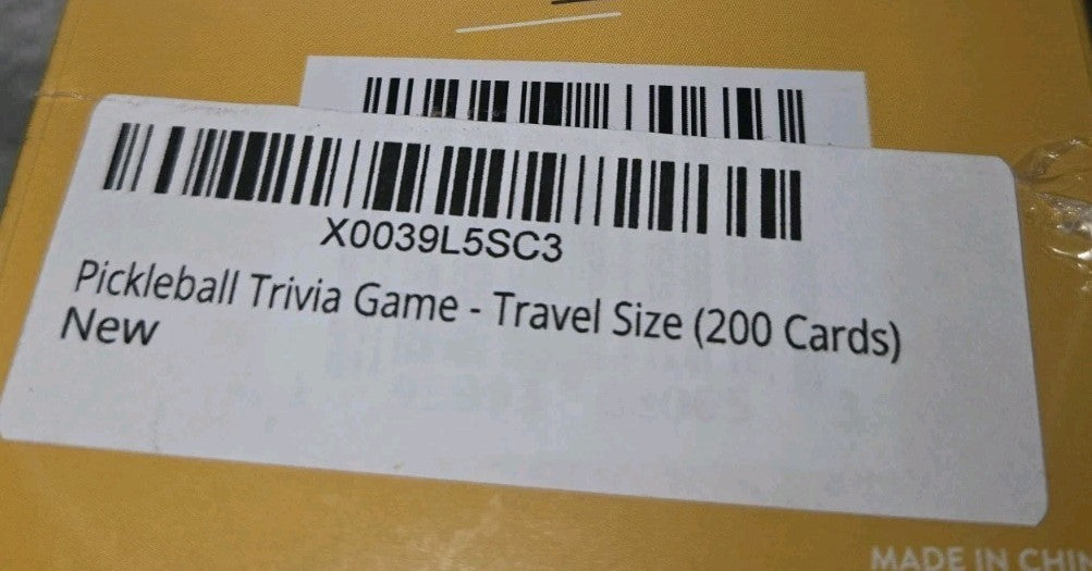 FUN TRIVIA GAME FIR PICKLEBALL PLAYERS & ENTHUSIASTS TRAVEL SIZE 200 CARDS NEW