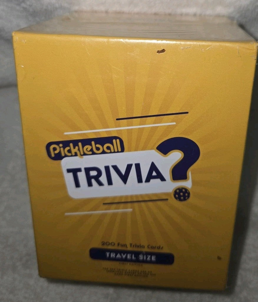 FUN TRIVIA GAME FIR PICKLEBALL PLAYERS & ENTHUSIASTS TRAVEL SIZE 200 CARDS NEW