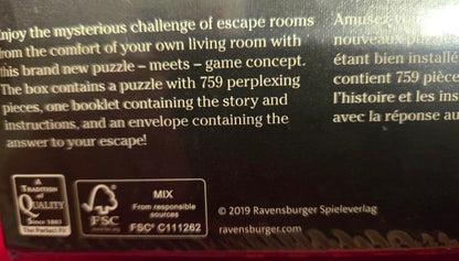 Ravensburger Escape Puzzle Witch's Kitchen 759 pc SEALED Mystery Jigsaw