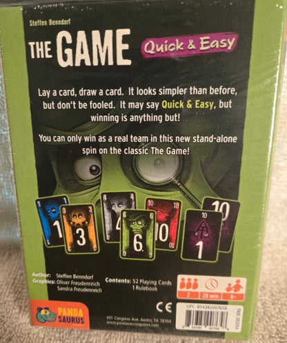 The Game: Quick & Easy - Cooperative Card Game (Factory SEaled) 2-5 Players 8+