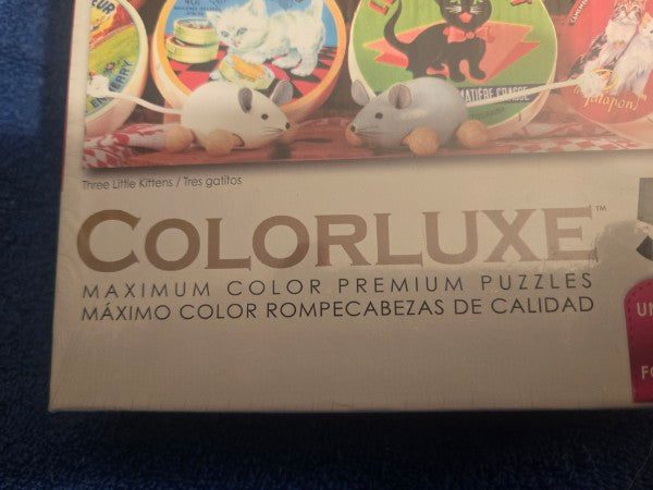 Three Little Kittens Colorluxe 500 Piece Jigsaw Puzzle - New & Sealed Super Cute