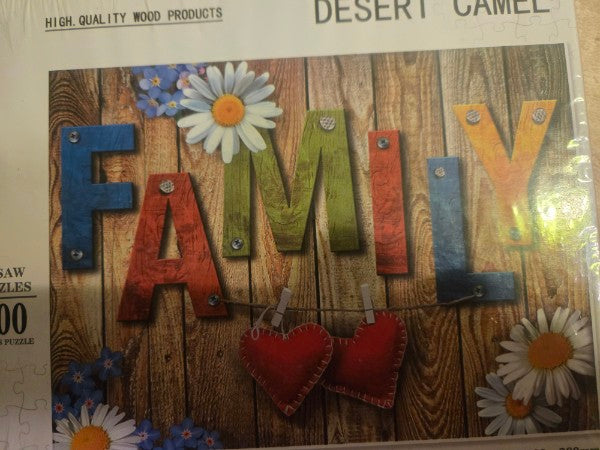 Share Desert Camel "Family" 500-Piece Wooden Jigsaw Puzzle New Sealed - Daisy